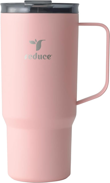 24 oz Hot1 Vacuum Insulated Mug for Hot Tea, Coffee and Other Hot Drinks - With Flo-Motion Lid and Handle, Single-Serve and Cupholder Friendly, Keeps Drinks Hot for up to 8 Hrs, Java