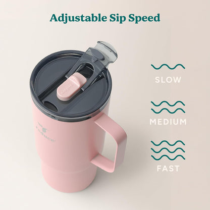 24 oz Hot1 Vacuum Insulated Mug for Hot Tea, Coffee and Other Hot Drinks - With Flo-Motion Lid and Handle, Single-Serve and Cupholder Friendly, Keeps Drinks Hot for up to 8 Hrs, Java