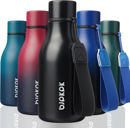 18oz Insulated Water Bottle, Stainless Steel Bottle with Carry Strap | Keep Cold & Hot Vacuum Insulation, Leak-Proof BPA-Free Design, Slim Bottle Fits Most Cup Holders for Gym, Office & Travel - Colors B