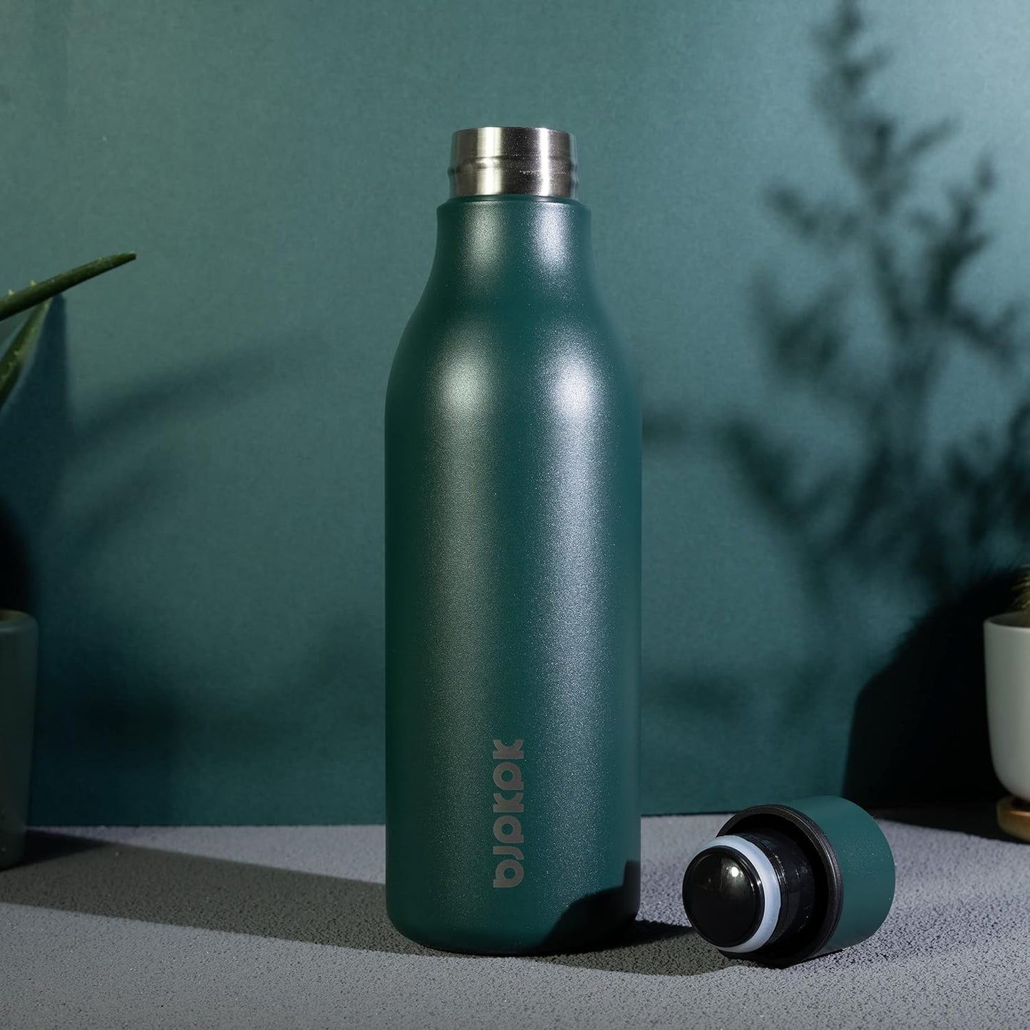 18oz Insulated Water Bottle, Stainless Steel Bottle with Carry Strap | Keep Cold & Hot Vacuum Insulation, Leak-Proof BPA-Free Design, Slim Bottle Fits Most Cup Holders for Gym, Office & Travel - Colors B