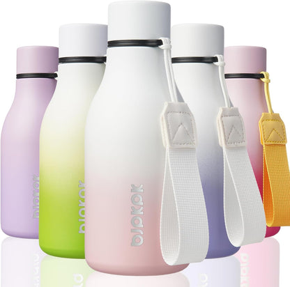 18oz Insulated Water Bottle, Stainless Steel Bottle with Carry Strap | Keep Cold & Hot Vacuum Insulation, Leak-Proof BPA-Free Design, Slim Bottle Fits Most Cup Holders for Gym, Office & Travel - Colors B