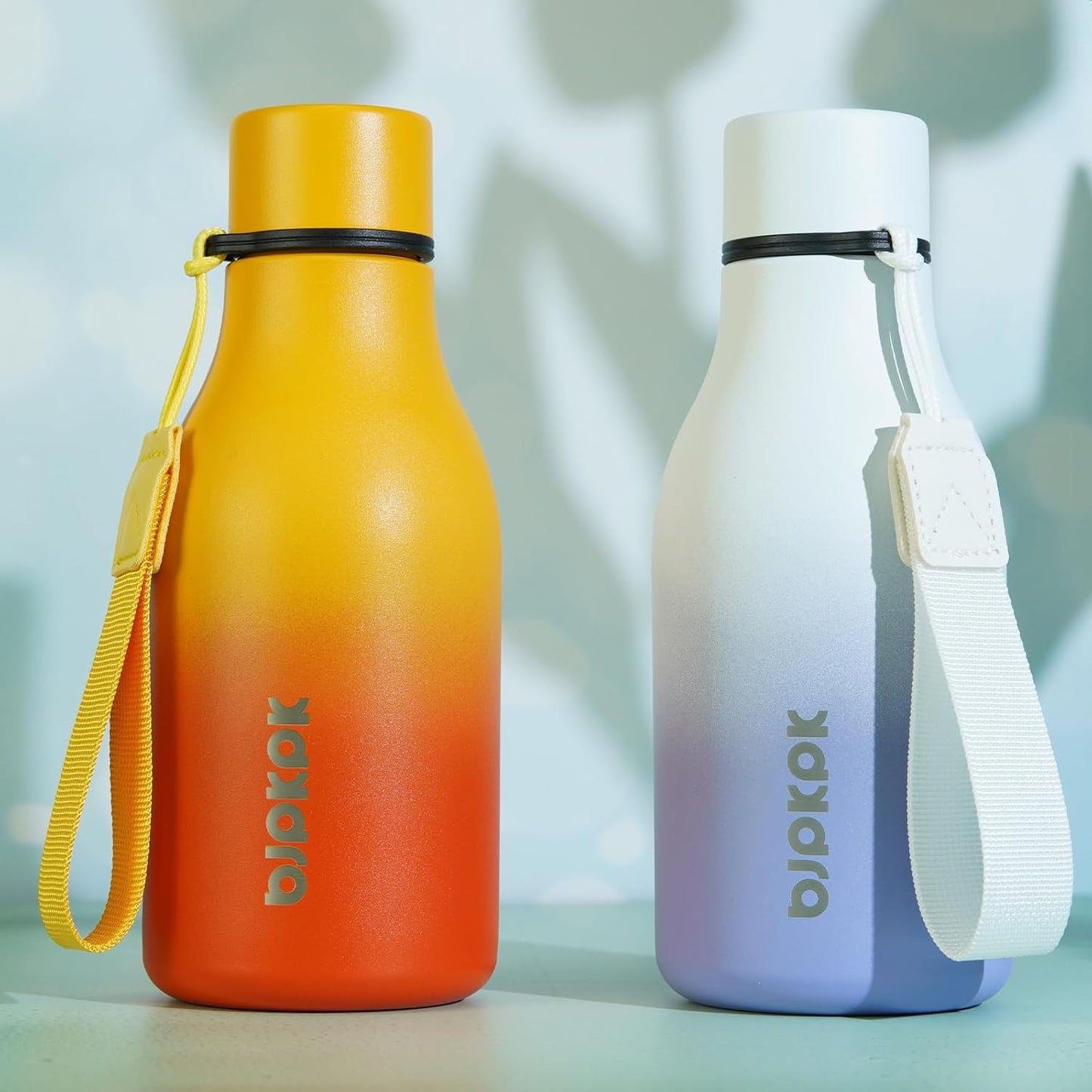 18oz Insulated Water Bottle, Stainless Steel Bottle with Carry Strap | Keep Cold & Hot Vacuum Insulation, Leak-Proof BPA-Free Design, Slim Bottle Fits Most Cup Holders for Gym, Office & Travel - Colors B