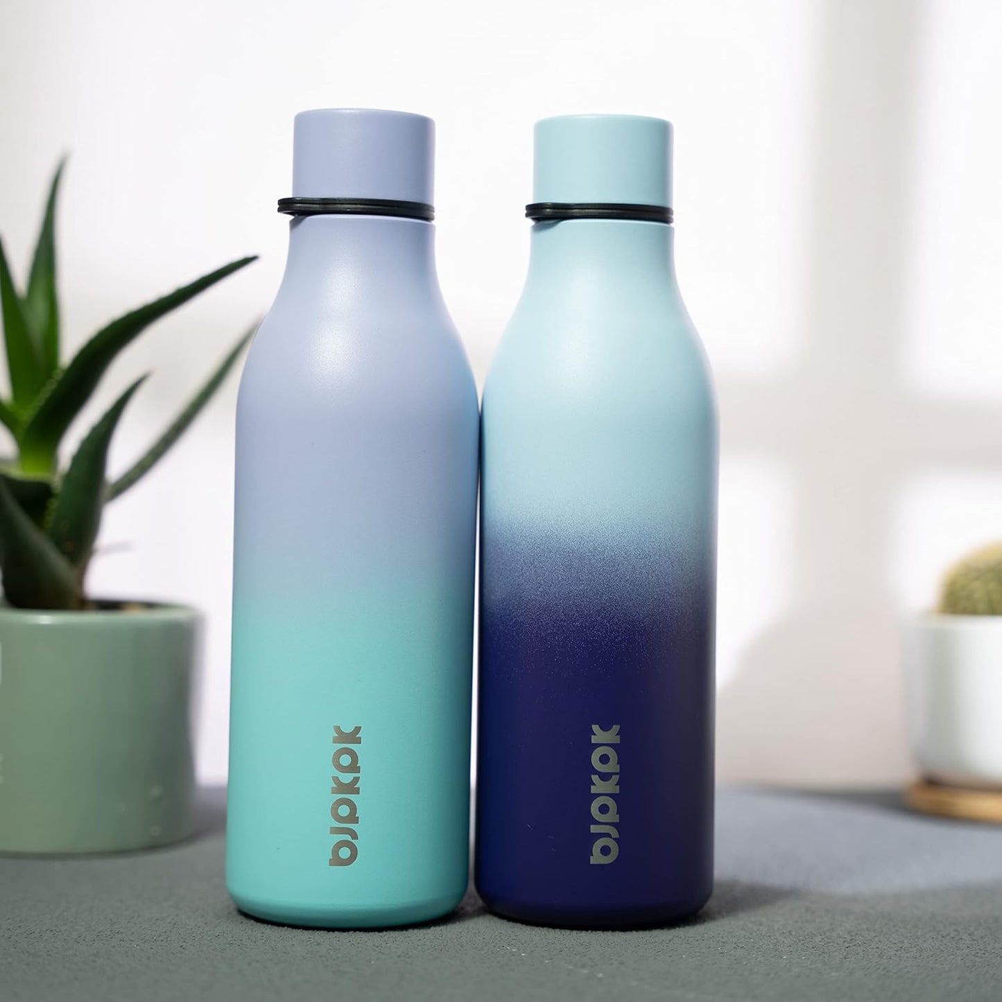 18oz Insulated Water Bottle, Stainless Steel Bottle with Carry Strap | Keep Cold & Hot Vacuum Insulation, Leak-Proof BPA-Free Design, Slim Bottle Fits Most Cup Holders for Gym, Office & Travel - Colors B