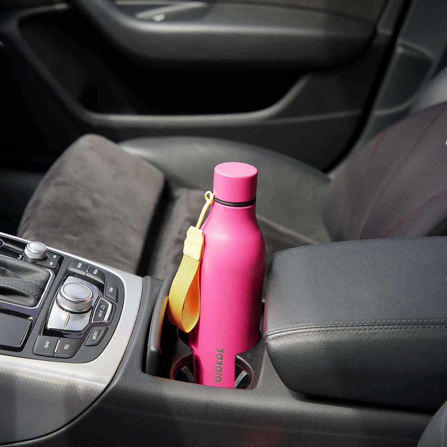 18oz Insulated Water Bottle, Stainless Steel Bottle with Carry Strap | Keep Cold & Hot Vacuum Insulation, Leak-Proof BPA-Free Design, Slim Bottle Fits Most Cup Holders for Gym, Office & Travel - Colors B