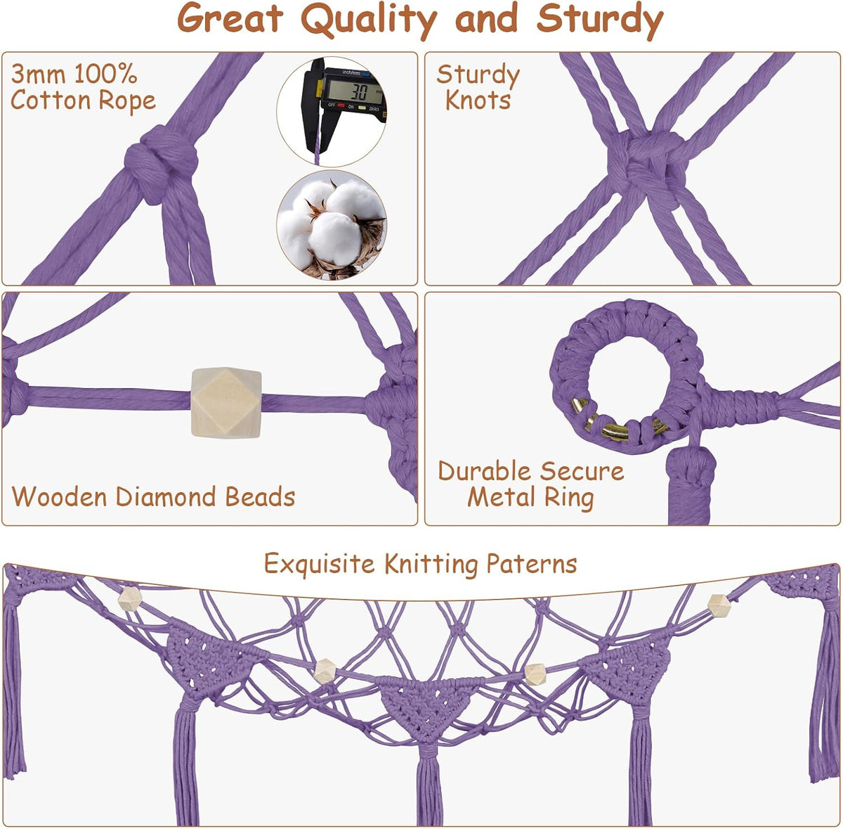Stuffed Animal Storage Hammock Corner, 56'' Large Macrame Plushie Net,Black