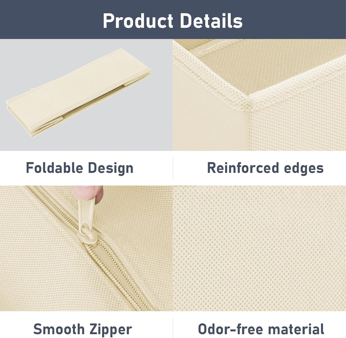 Drawer Organizer Clothes - Closet Drawer Organizer Bins for Baby Clothes Storage, Fabric Dresser Organizer for Nursery Bedroom, Foldable Small Drawer Dividers for Underwear Socks