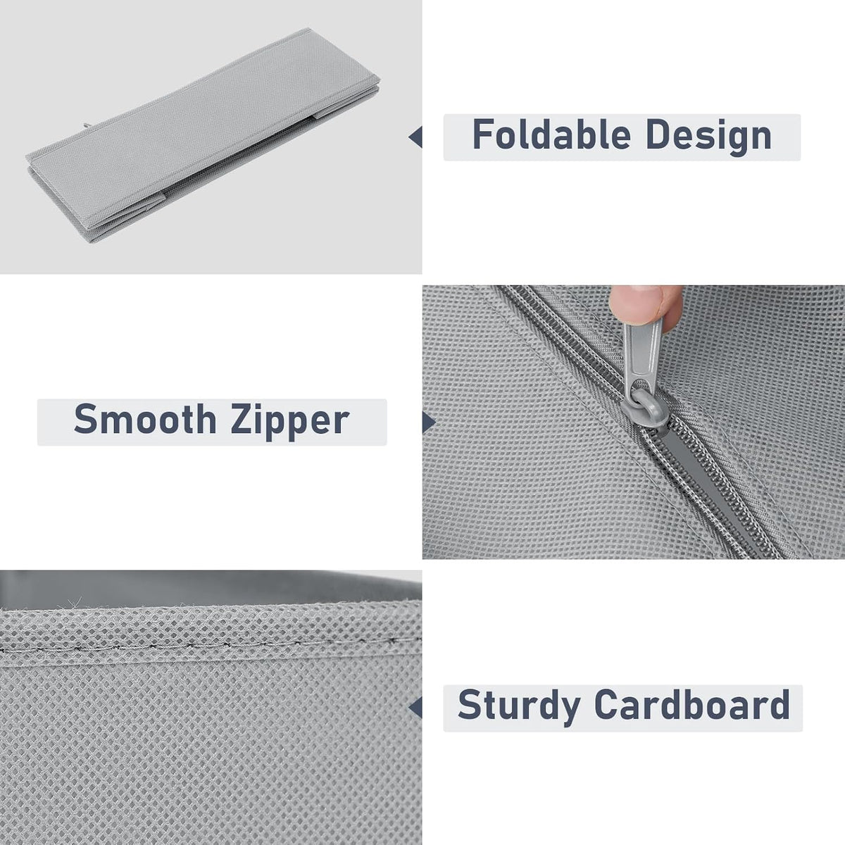 Drawer Organizer Clothes - Closet Drawer Organizer Bins for Baby Clothes Storage, Fabric Dresser Organizer for Nursery Bedroom, Foldable Small Drawer Dividers for Underwear Socks