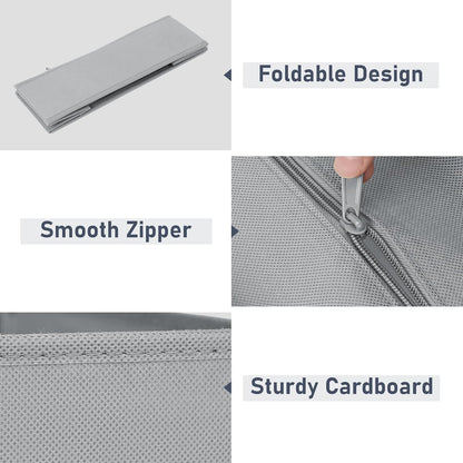 Drawer Organizer Clothes - Closet Drawer Organizer Bins for Baby Clothes Storage, Fabric Dresser Organizer for Nursery Bedroom, Foldable Small Drawer Dividers for Underwear Socks