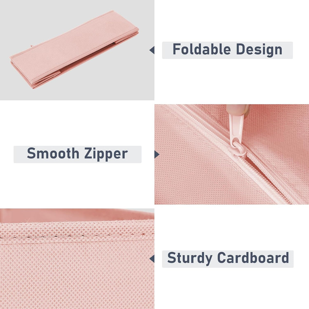 Drawer Organizer Clothes - Closet Drawer Organizer Bins for Baby Clothes Storage, Fabric Dresser Organizer for Nursery Bedroom, Foldable Small Drawer Dividers for Underwear Socks