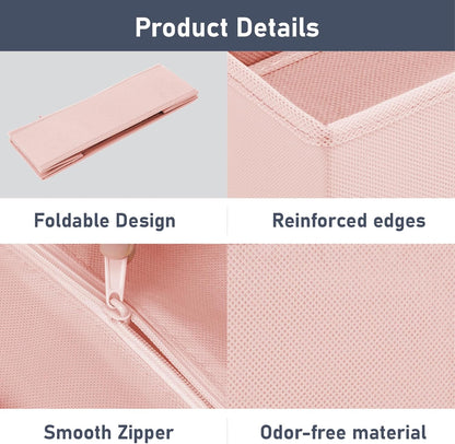 Drawer Organizer Clothes - Closet Drawer Organizer Bins for Baby Clothes Storage, Fabric Dresser Organizer for Nursery Bedroom, Foldable Small Drawer Dividers for Underwear Socks