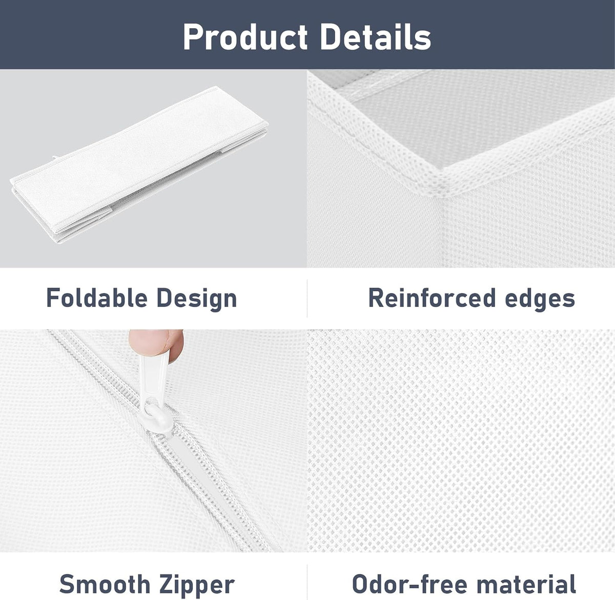 Drawer Organizer Clothes - Closet Drawer Organizer Bins for Baby Clothes Storage, Fabric Dresser Organizer for Nursery Bedroom, Foldable Small Drawer Dividers for Underwear Socks