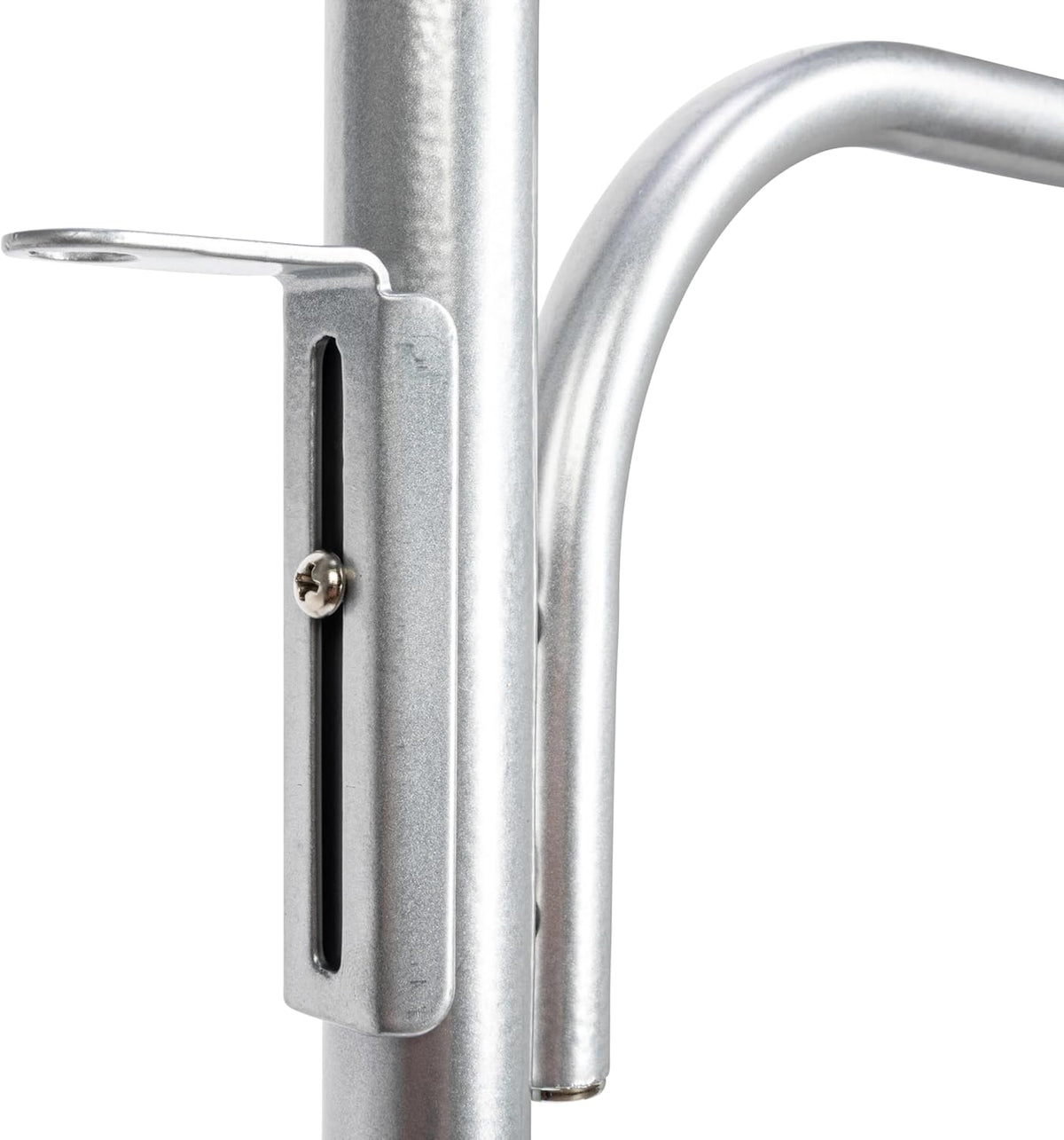 Hinge‑IT Clutterbuster Family Towel Bar with 4 Swiveling Bars for Over‑Door Organizer, Silver