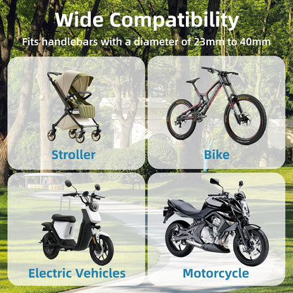 3-in-1 Stroller Cup Phone Holder Attachment, ,Cup Holder with Adjustment Phone Mount,Fit for Bike,Rollator,Stroller,Scooter,Bicycle,Black