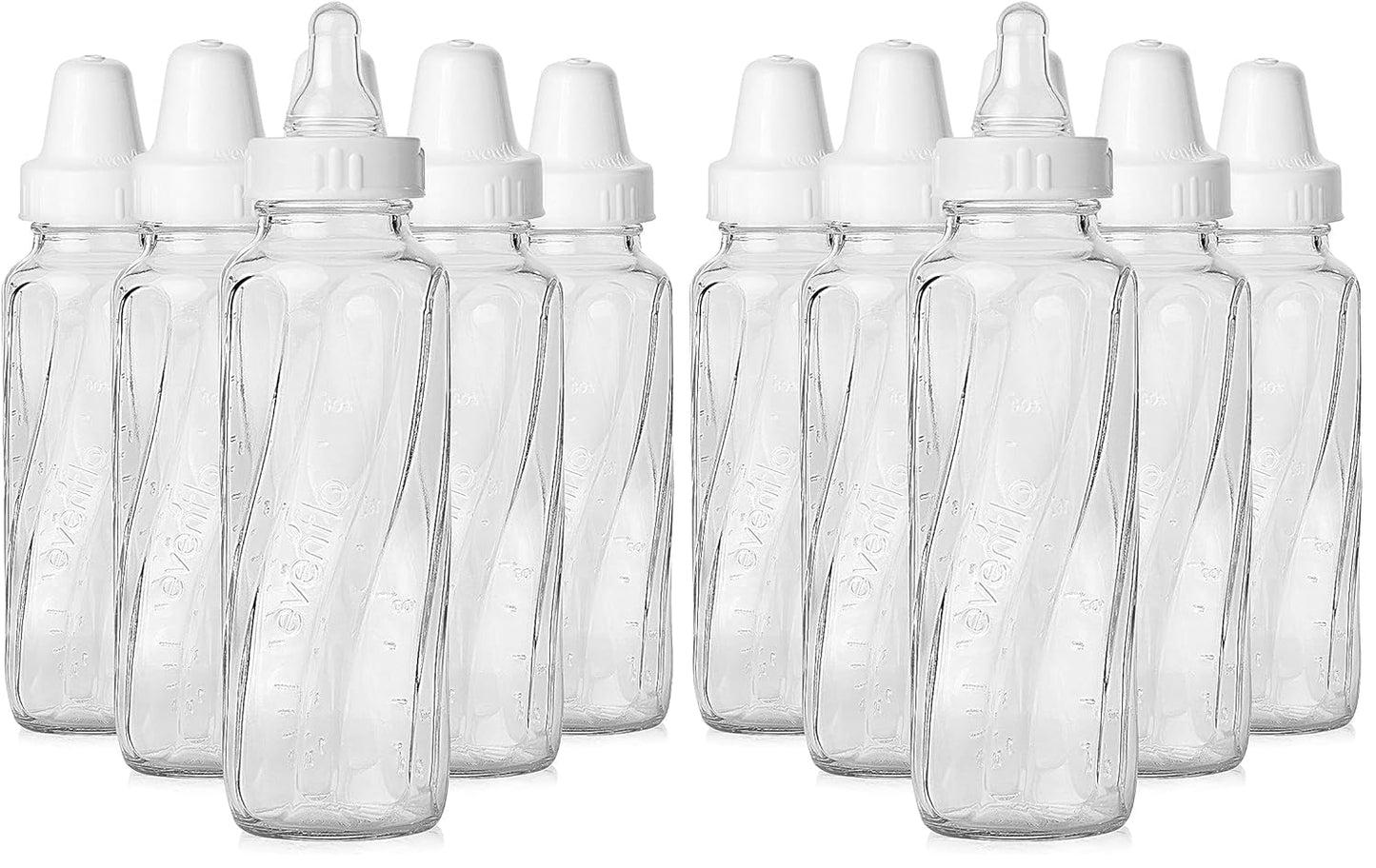 Evenflo Feeding Classic Glass Bottle, Twist Bottles, 8 Oz, 6 Bottles