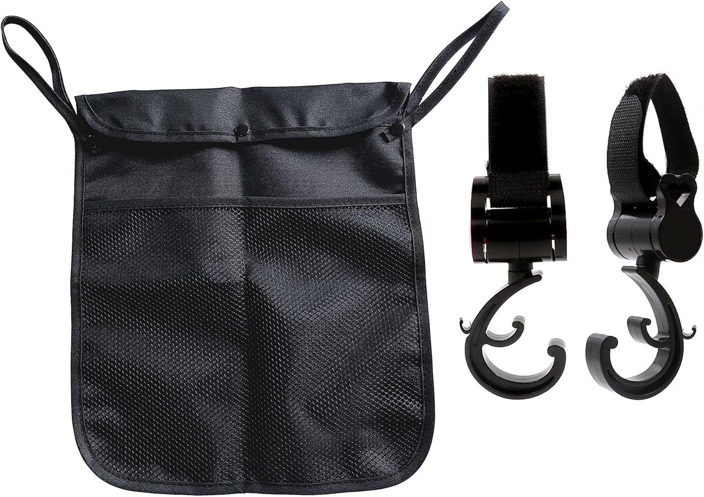 Baby Stroller Organizer,Black,Umbrella stroller organizer,Extra pockets to store snacks/wipes items,Holds water bottles, toddler sweat shirt etc (Black)
