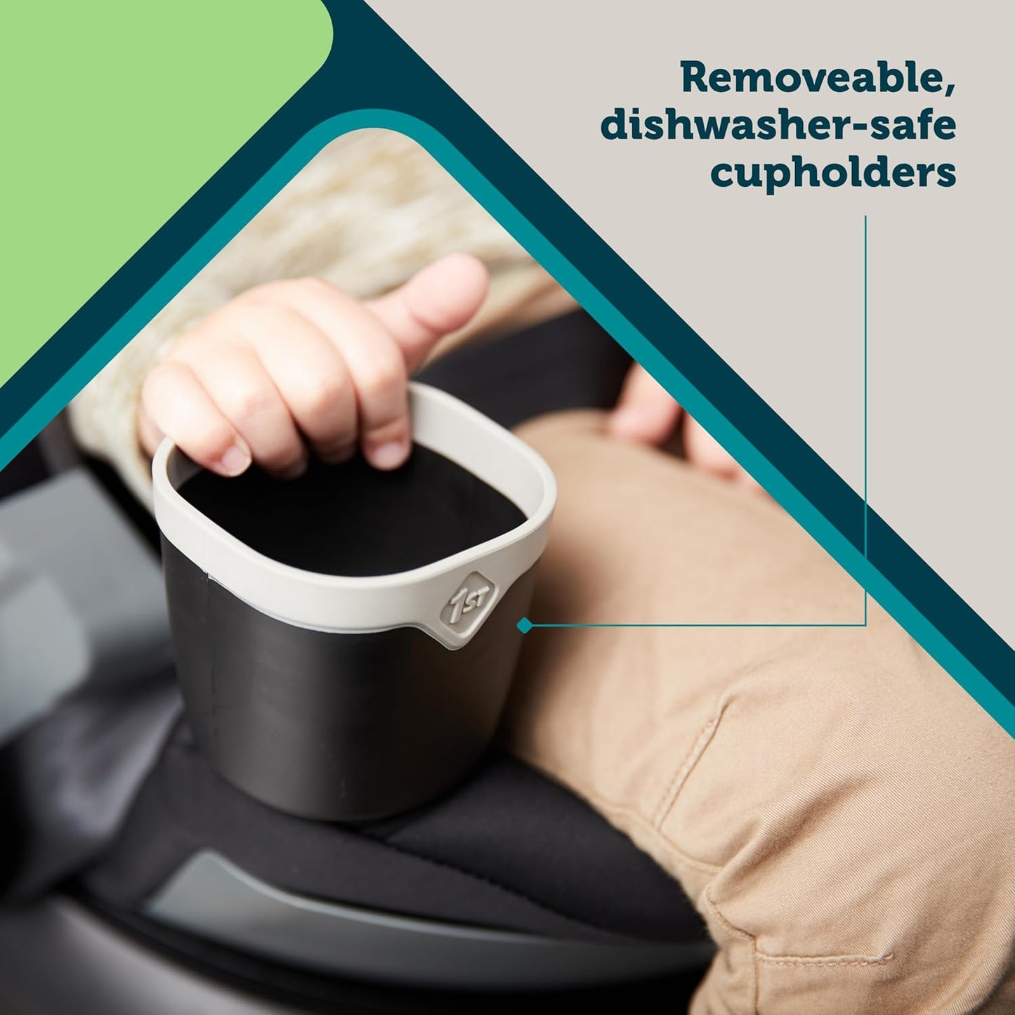 Safety 1st Turn and Go 360 ST Rotating All-in-One Convertible Car Seat, SafetySwivel Technology, SecureTech Installation, 3-in-1 Rear-Facing, Forward-Facing, Booster, 5-100 lbs, Siberian Caviar