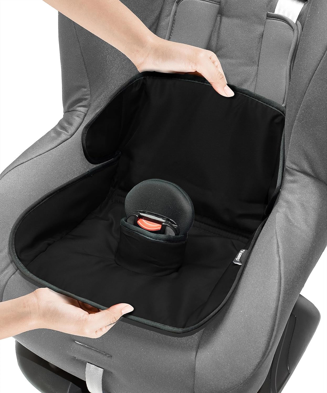 Lynmark® Potty Training Car Seat Protector Cover - Waterproof Soft Piddle Pads for Toddlers and Baby Carseat - Travel-Friendly Universal Washable Liner Mat for Spills, Nappy Leaks, Accidents - Black