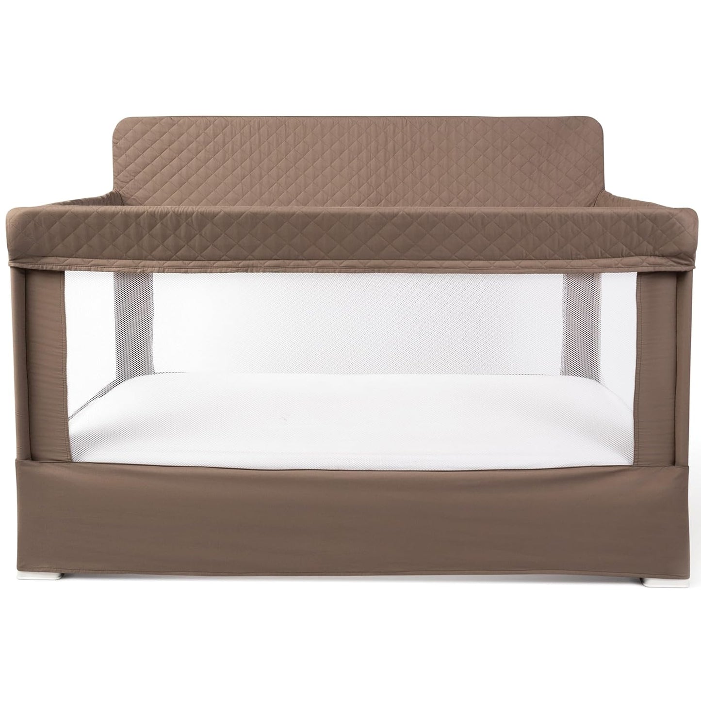 Baby Delight Lunaire Full Size Crib | Breathable Mesh Baby Crib | Tool-Free Assembly Baby Bed | Charcoal Tweed