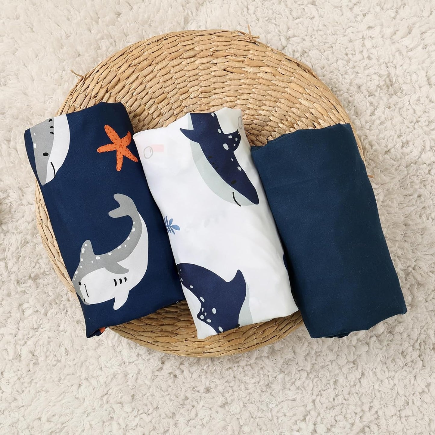 PHF 3 Pack Soft Mini Crib Sheets, Floral & Animal Pack N Play Sheets for Baby Boys Girls, No Slip Universal Fit for Pack N Play, Playard, Portable and Mini Crib Mattresses,Floral & Animal