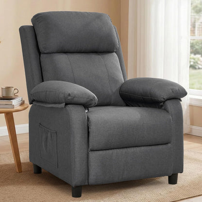 Korser Recliner Chair, 360 Swivel Rocker Chair for Adults, Small Rocking Recliner for Small Spaces, Upholstered Fabric Glider Recliner Nursery
