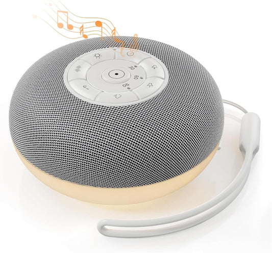 YEVIK Portable Sound Machine for Baby, Soothing Sleep Assistant with 39 Sounds & Night Light for Nursery, Travel, Kids & Adults (USB-C Rechargeable, Auto-Off Timer)