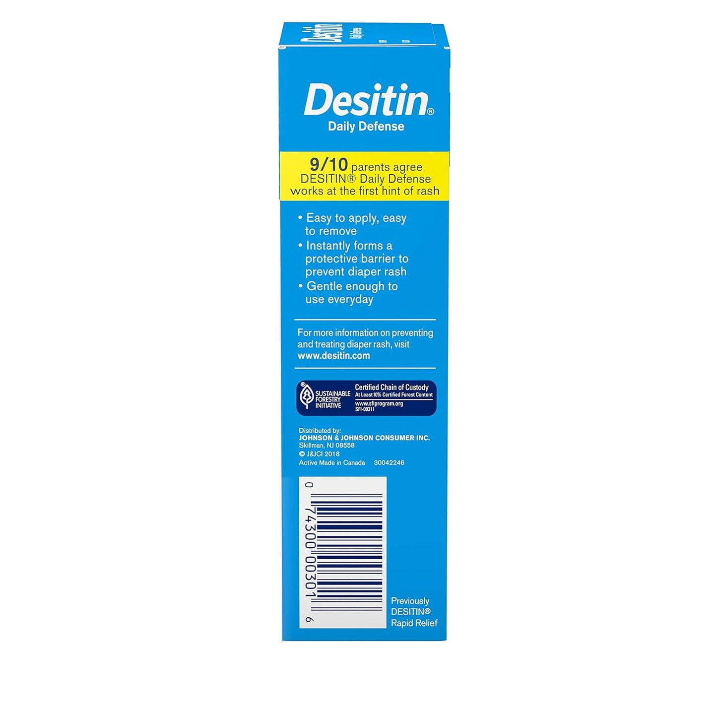 Desitin Daily Defense Baby Diaper Rash Cream with Zinc Oxide to Treat, Relieve & Prevent diaper rash, Hypoallergenic, Dye-, Phthalate- & Paraben-Free, 4 oz