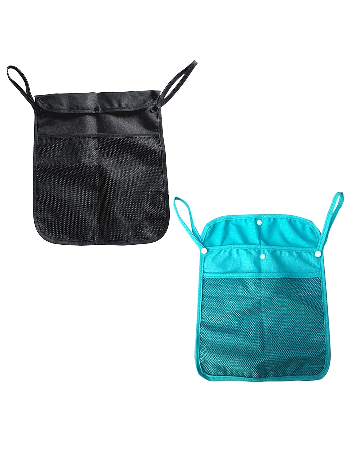 2 PCS PACK Umbrella Stroller Organizer, Black & Sky Blue, Holds water bottles, extra diapers wipes, toddler sweat shirt (Black+Sky Blue)