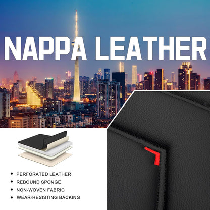 CTDS Car Seat Covers for MINI Convertible 2013-2026, Stylish Sport Seat Covers, Premium Nappa Leather Car Seat Cover. Automobile Seat Covers Sets.(Luxury 5 Seats/Beige)