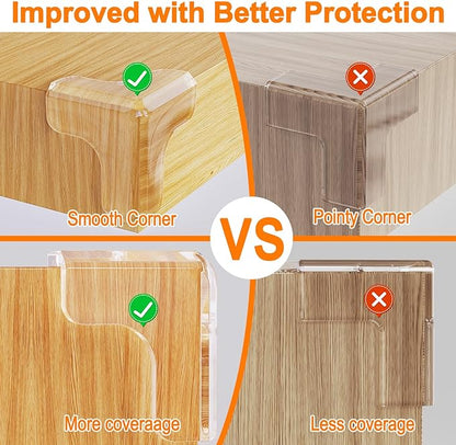 Corner Protector Baby Large 1.6inch,12Pcs Baby Proofing Table Corner Protectors,T Shape Corner Protectors for Furniture with Strong Adhesion