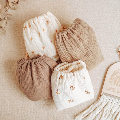 Konssy Muslin Fitted Bassinet Sheets 2 Pack for Baby Girl Boy, Soft Bedside Sleeper Bassinet Sheets Fit for Baby Bassinets, Moses Basket Oval Rectangle Pad/Mattress