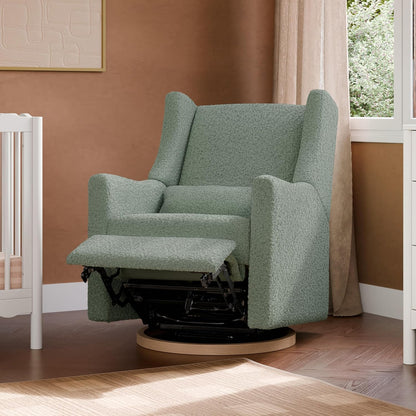 Kiwi Glider Recliner w/Electronic Control and USB | in Almond Teddy Loop w/Light Wood Base, Greenguard Gold Certified