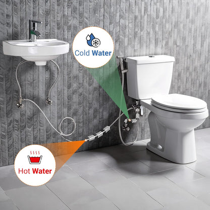 Premium Bidet Sprayer - Handheld Bide Jet Spray for Toilet | Adjustable Water Pressure | Leak-Proof Stainless Steel Toilet Bedit Sprayer | Muslim Shower | Cloth Diaper Washer | Bathroom Bidet