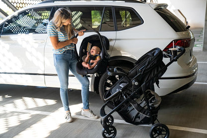 Safety 1st Grow and Go Flex 8-in-1 Car Seat Stroller Combo, Baby Stroller Travel Systems for Infants 4-30 lbs, Stroller and Carseat Combo Set, Night Rider