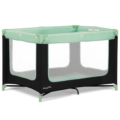 Dream On Me Zodiak Baby Playard, Breathable Mesh Sides, Soft Comfortable Mattress, Quick & Easy to Fold with Travel Carry Bag, Compact Space Saving Design - Mint