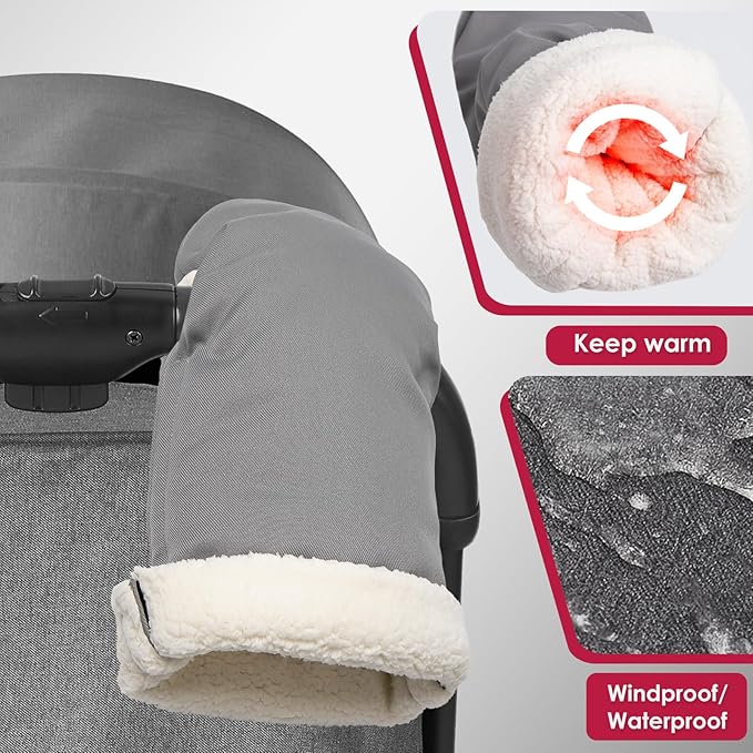 Universal, Weather-Proof, Warm Stroller Footmuff | Extendable Winter Cover | Adjustable Buckle | Stroller Bunting Bag | CosyDiary Stroller Accessories | Stroller Cover