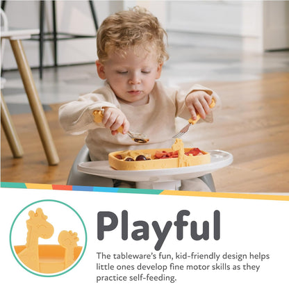 Nuby Animal Friend Silicone Round Bowl - Toddler Bowl - 6+ Months - Pink Whale Bowl