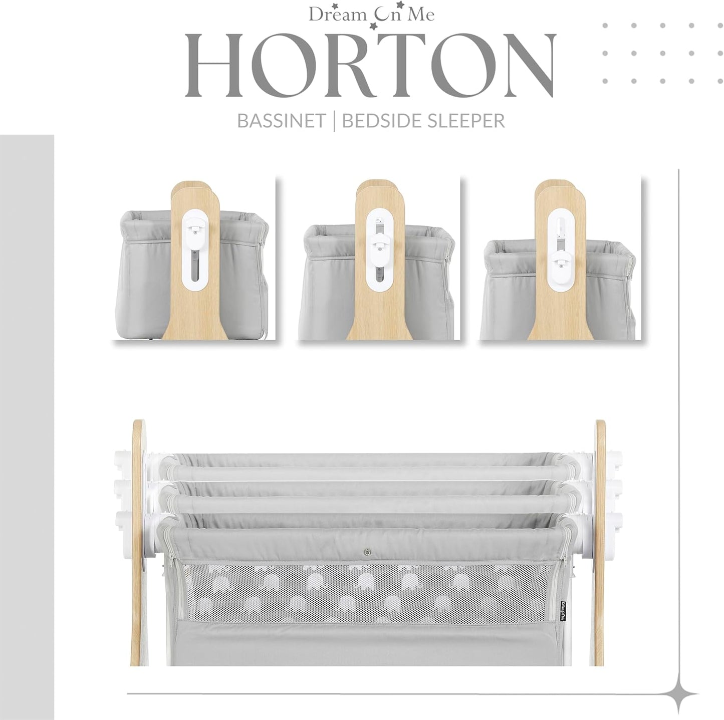 Dream on Me Horton Bassinet and Bedside Sleeper