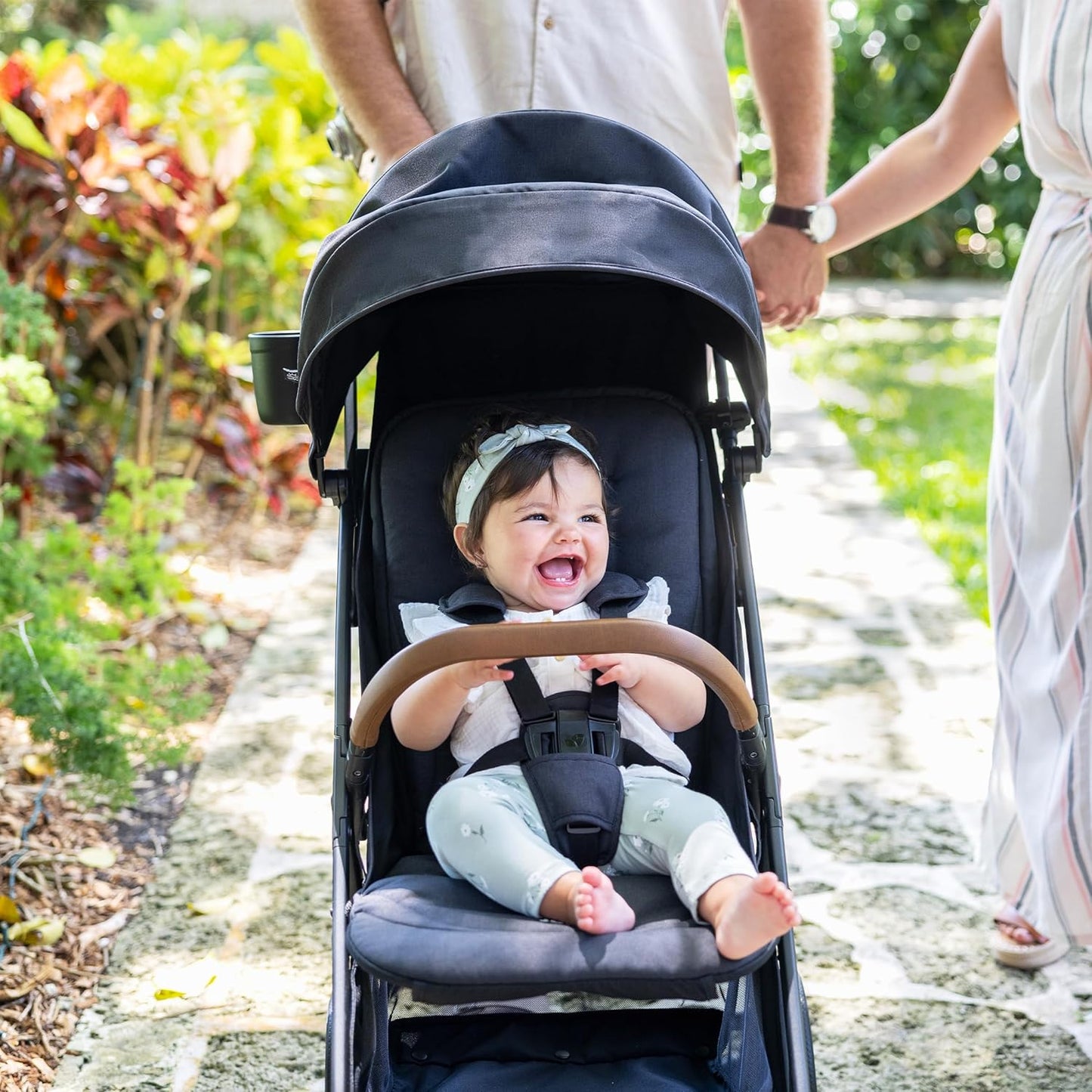 Joie Nutmeg Compact Stroller – Lightweight and Compact Stroller with One-Hand Fold (Evergreen)