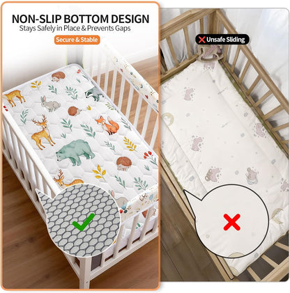 Pack and Play Mattress Pad 38x26x1.5 – Non-Slip Bottom & Breathable Playpen Mattress for Baby, Firm Foam Pack n Play Mattress Replacement for Graco/Baby Trend Playard, Soft Portable Mini Crib Mattress