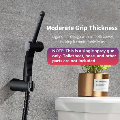BARROCK Bathroom Hand Held Bidet Sprayer for Toilet Handheld Shattaf Spray Head Attachment Replacement, Adjustable Water Pressure for Feminine, Pets and Baby Diaper Washing, Matte Black
