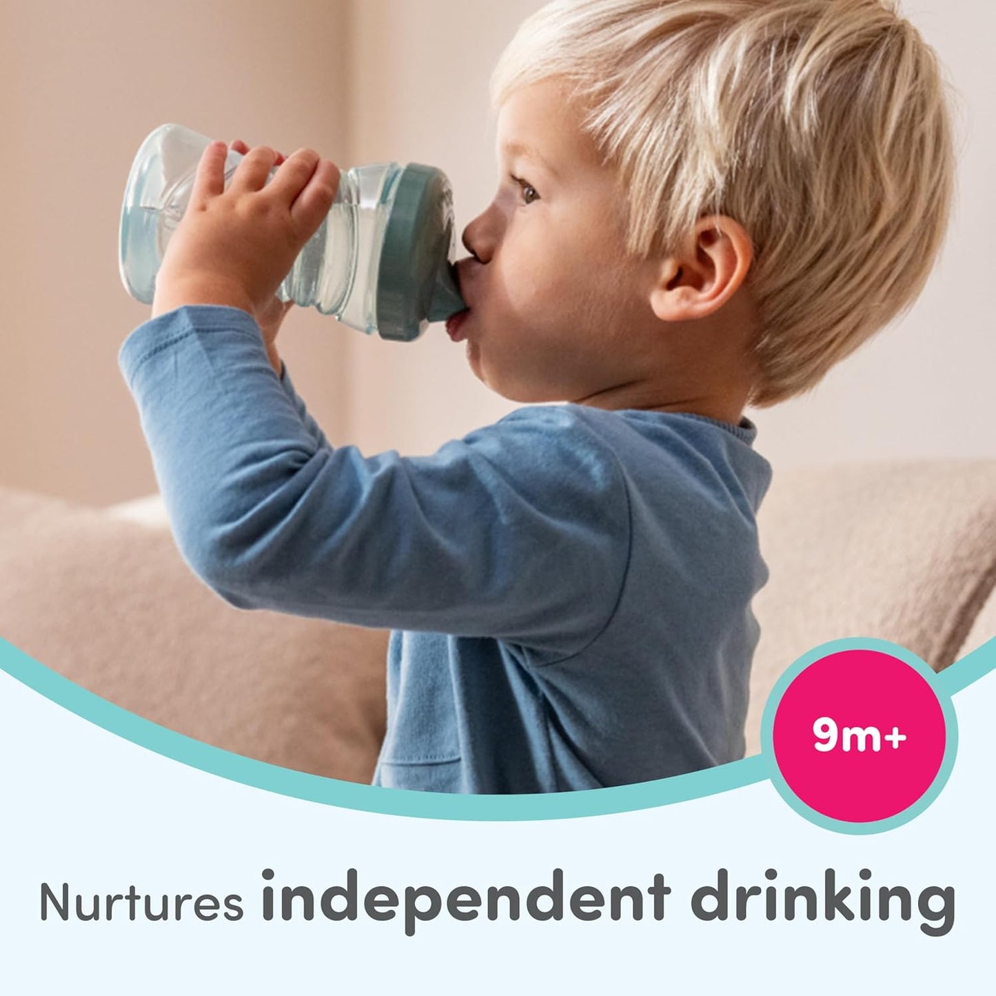 NUK Fun Grips Hard Spout Sippy Cup 10 oz. | Easy to Hold BPA Free Spill Proof Toddler Cup 4pk