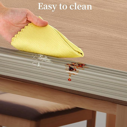 VOCOMO Corner Protector for Baby, Widen Edge Protector with Adhesive Backing, Baby Proofing Edge Corner Protectors Self Adhesive Furniture Corner Guard Bumper for Table, Desk, Fireplace (Gray, 6.6ft)