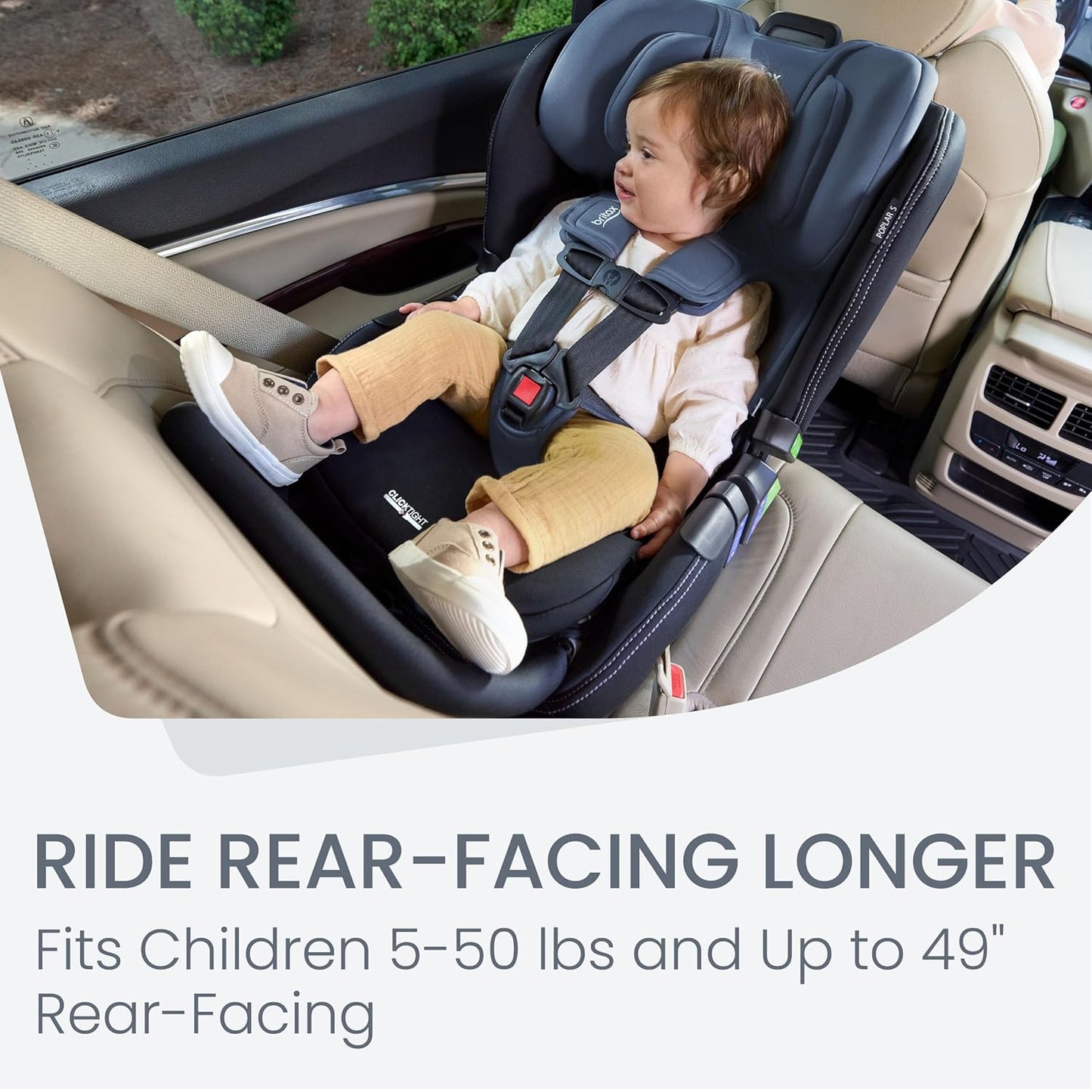 Britax Poplar Convertible Car Seat, 2-in-1 Car Seat with Slim 17-Inch Design, ClickTight Technology, Magenta Onyx