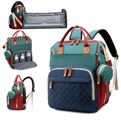 Awanhe Diaper Bag, Backpack with Changing Station, Waterproof Baby Bag for Boys & Girls, USB Charging Port for Parents, Travel Backpack Baby Essentials & Lovely Baby Shower Gifts, RGB
