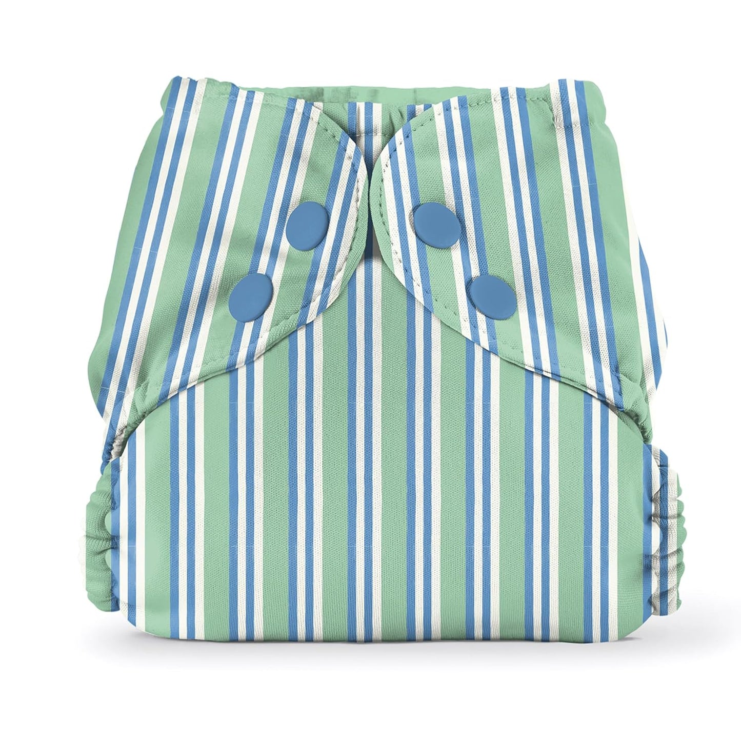 Esembly Cloth Diaper Cover - Reusable Swim Diaper, Waterproof, Breathable - Adjustable Outer Layer Over Absorbent Inner for Blowout Protection - Sea Glass, Size 2 (18-35lbs)
