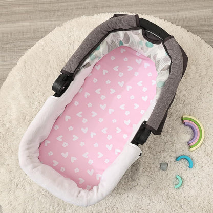 PHF 3 Pack Soft Mini Crib Sheets, Floral & Animal Pack N Play Sheets for Baby Boys Girls, No Slip Universal Fit for Pack N Play, Playard, Portable and Mini Crib Mattresses,Floral & Animal