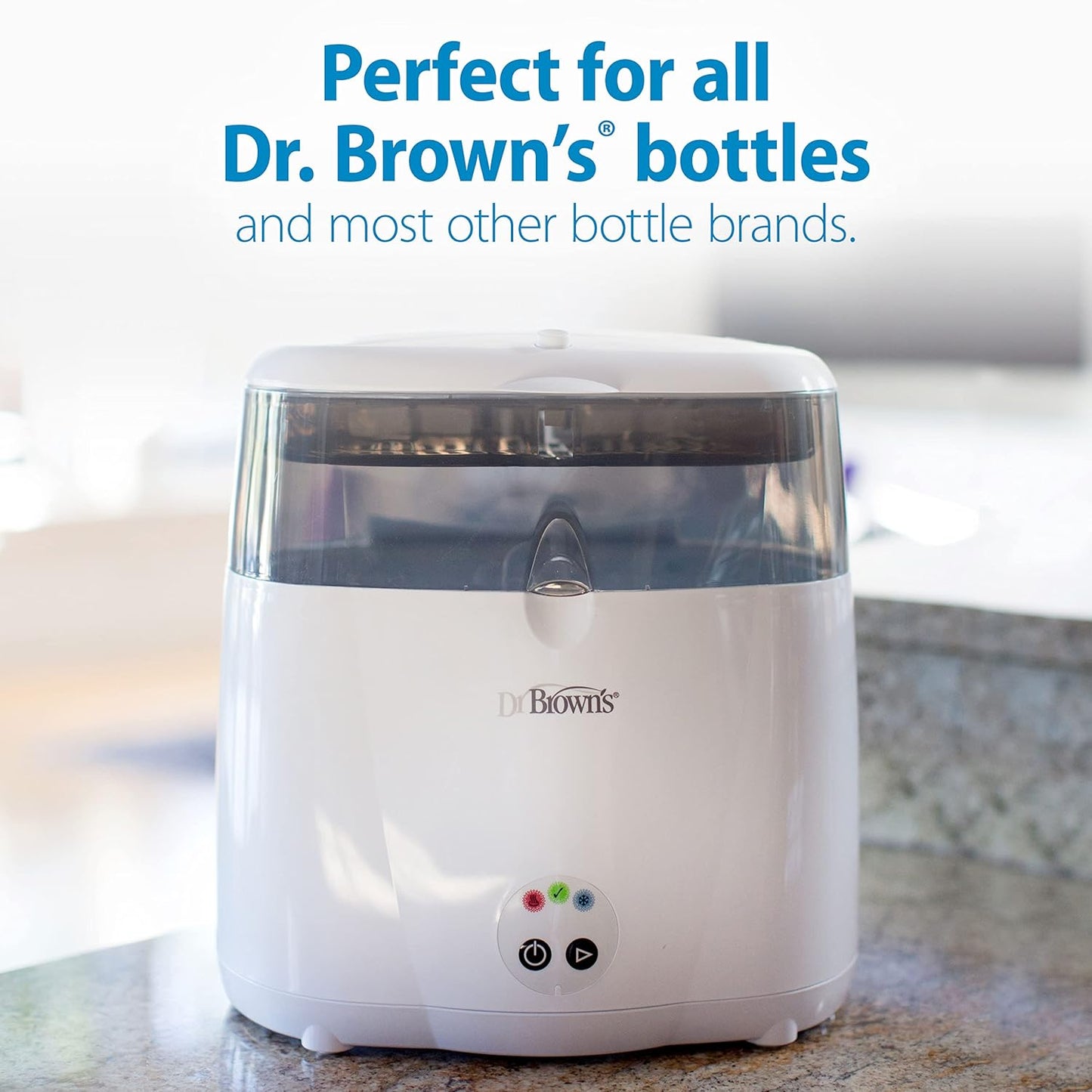 Dr. Brown’s Deluxe Electric Sterilizer for Baby Bottles and Other Baby Essentials & Dr. Brown’s Folding Baby Bottle Drying Rack for Easy Storage, Dry Nipples