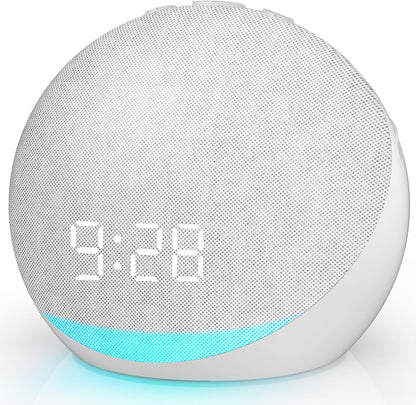 Sound Machine Alarm Clock for Bedroom: 25 Natural Sleep Sounds - White Noise Machine for Adults Kids Baby - Gentle Wake Up Alarm with Bluetooth Speaker - Putty