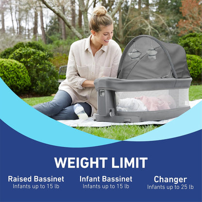 Graco Pack 'n Play Day2Dream Travel Bassinet Playard Features Portable Bassinet Diaper Changer and More (Lo, Lo)