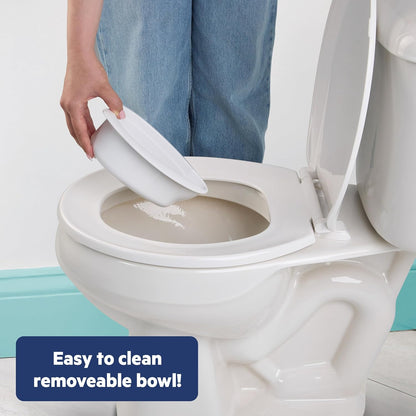 Bright Starts Disney Junior Minnie Mouse My Size Potty Training Toilet, Toddler Potty Chair with Flushing & Cheering Sounds, Removable Seat with Splash Guard & Handles, Ages 18+ Months, Up to 50 lbs